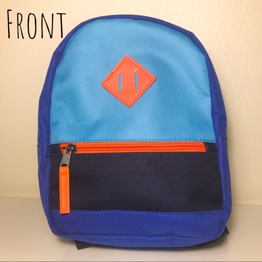 Cat & Jack Blue/Orange Toddler Backpack - NWOT